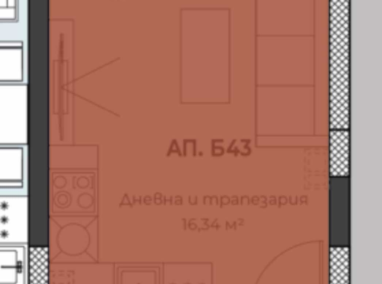 Едностаен апартамент в Пловдив, Христо Смирненски - 35 кв.м за 1629 €/кв.м - Снимка #1