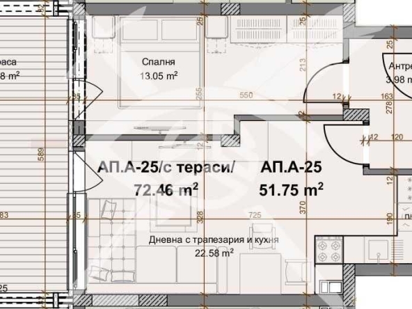Двустаен апартамент в Пловдив, Христо Смирненски - 72 кв.м за 889 €/кв.м - Снимка #1
