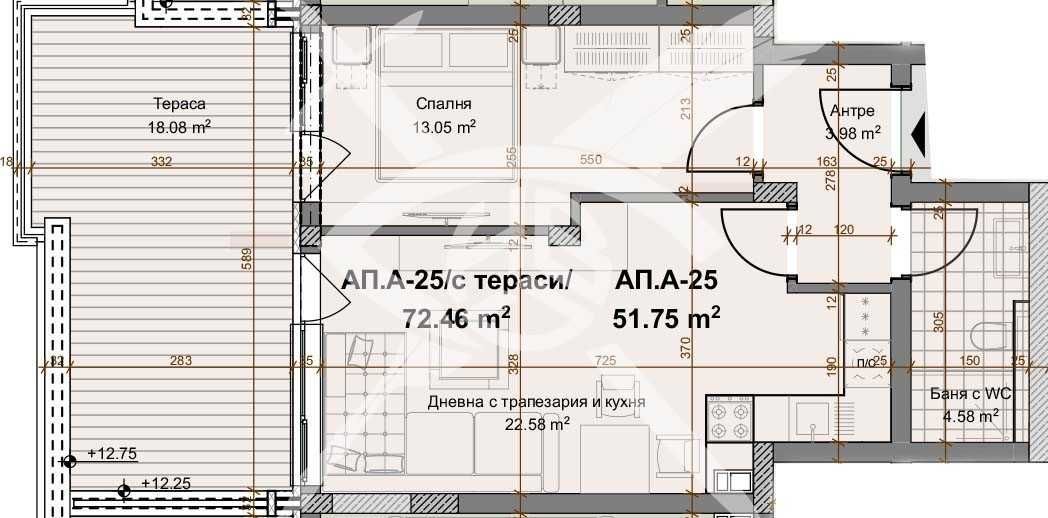 Двустаен апартамент в Пловдив, Христо Смирненски - 72 кв.м за 889 €/кв.м - Снимка #1