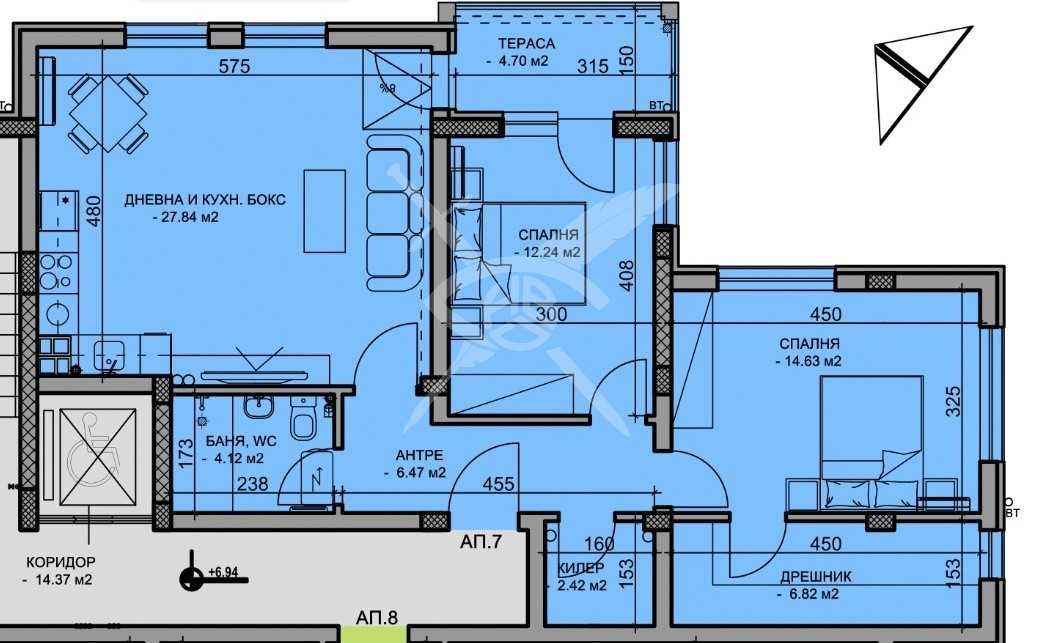 Тристаен апартамент в Пловдив, Христо Смирненски - 119 кв.м за 1502 €/кв.м - Снимка #1