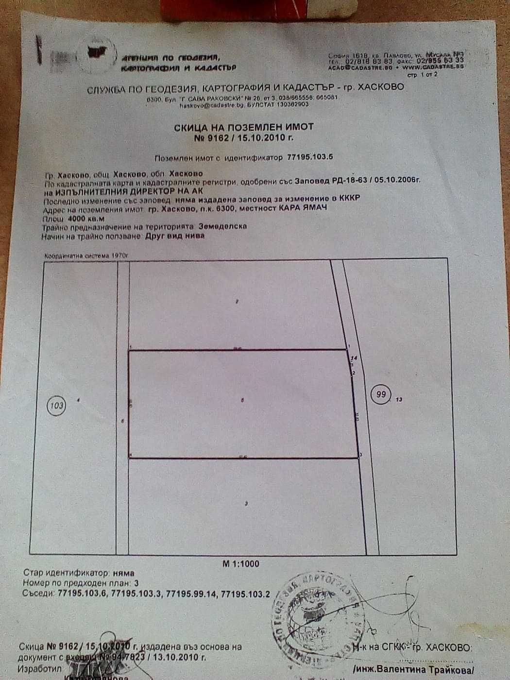 Парцел в Хасково, Промишлена зона - Север - 4000 кв.м за 3 €/кв.м - Снимка #1