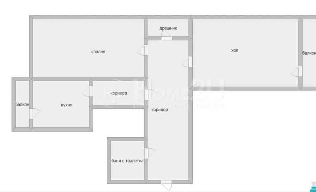Тристаен апартамент в Варна, Владислав Варненчик - 58 кв.м за 638 €/кв.м - Снимка #1