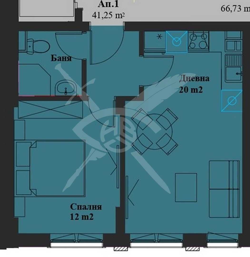 Двустаен апартамент в София, Банишора - 52 кв.м за 1501 €/кв.м - Снимка #1