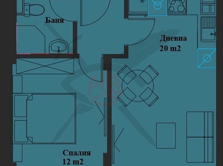 Двустаен апартамент в София, Банишора - 51 кв.м за 2283 €/кв.м - Снимка #1