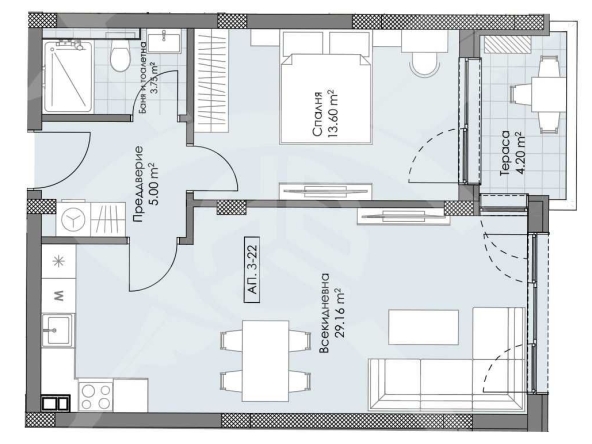 Двустаен апартамент в Пловдив, Остромила - 73 кв.м за 1155 €/кв.м - Снимка #1
