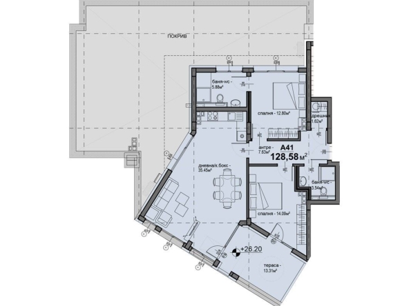 Тристаен апартамент в София, Люлин 5 - 128 кв.м за 1122 €/кв.м - Снимка #1