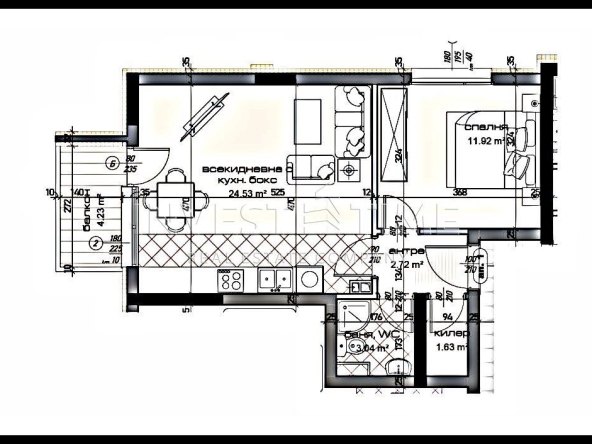 Двустаен апартамент в Варна, Младост 1 - 68 кв.м за 1264 €/кв.м - Снимка #1