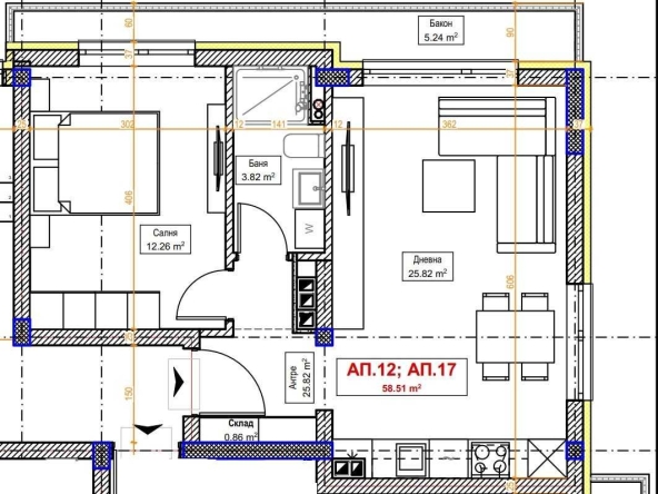 Двустаен апартамент в Велинград - 56 кв.м за 950 €/кв.м - Снимка #1