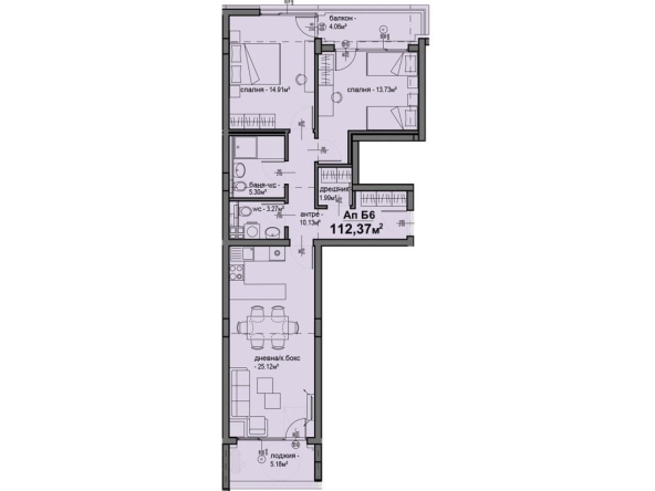 Тристаен апартамент в София, Люлин 5 - 112 кв.м за 860 €/кв.м - Снимка #1