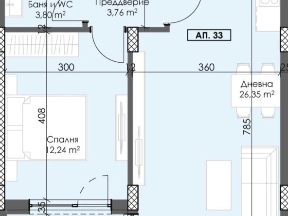 Двустаен апартамент в Пловдив, Тракия - 72 кв.м за 677 €/кв.м - Снимка #1