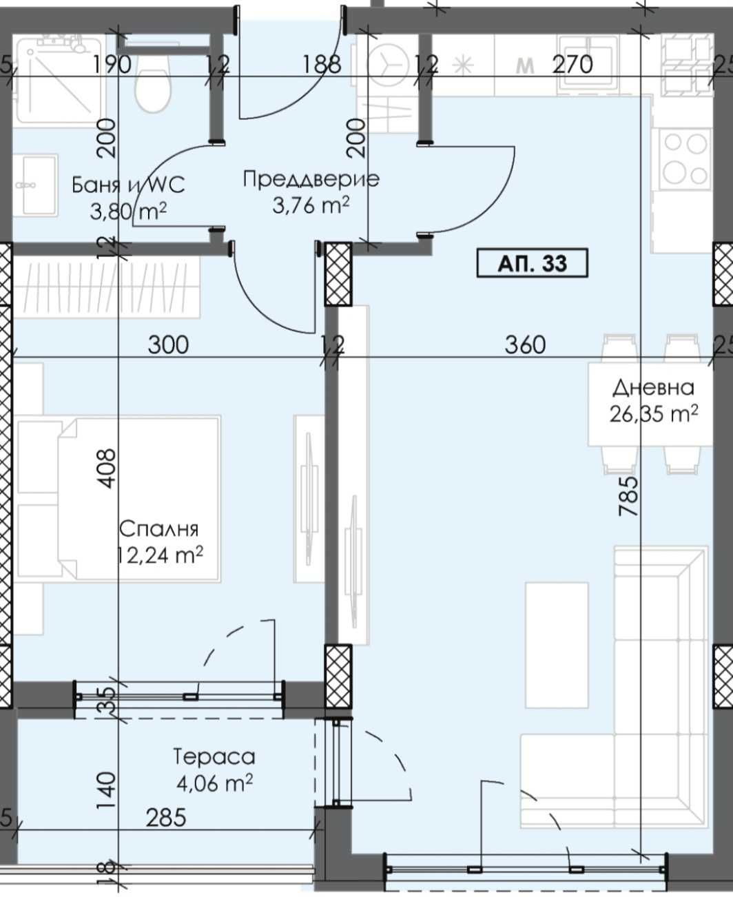 Двустаен апартамент в Пловдив, Тракия - 72 кв.м за 677 €/кв.м - Снимка #1