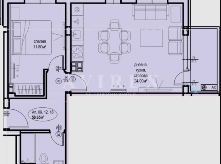 Двустаен апартамент в Пловдив, Христо Смирненски - 70 кв.м за 616 €/кв.м - Снимка #1