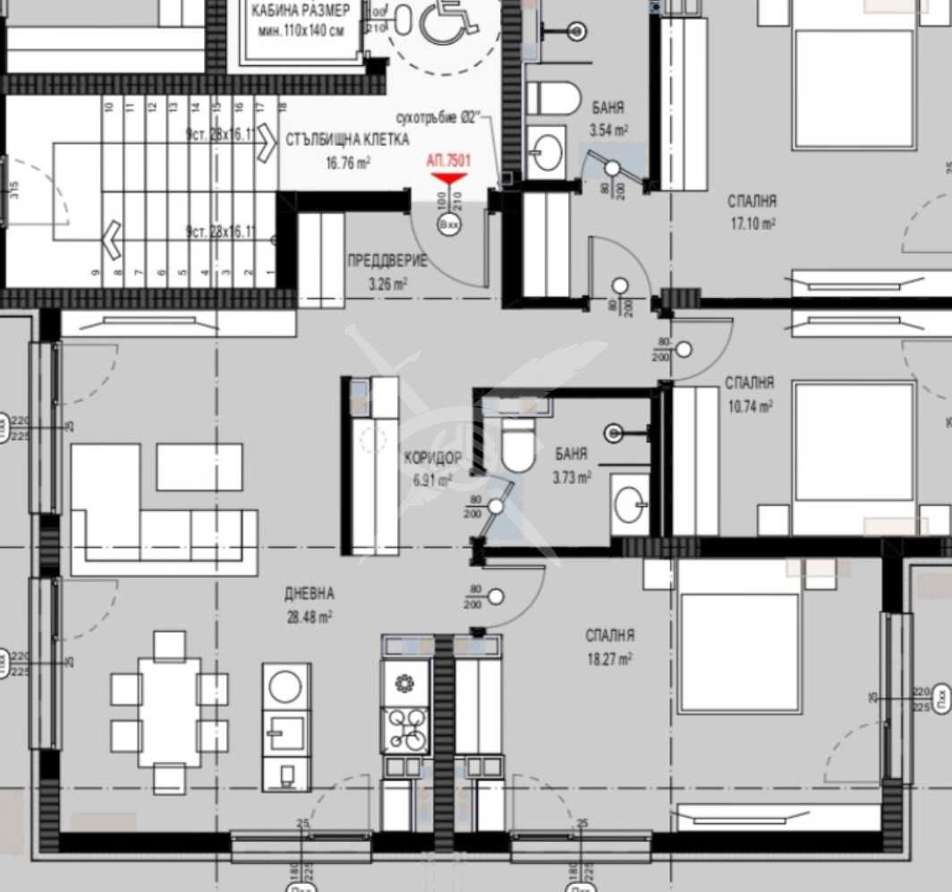 Многостаен апартамент в к.к. Слънчев бряг - 126 кв.м за 917 €/кв.м - Снимка #1