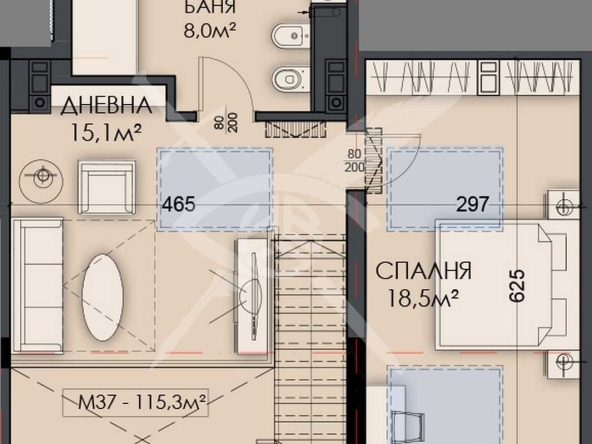 Тристаен апартамент в Варна, Виница - 152 кв.м за 894 €/кв.м - Снимка #1