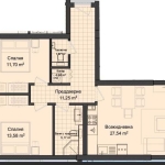 Тристаен апартамент в Пловдив, Гагарин - 112 кв.м за 485 €/кв.м - Снимка #1