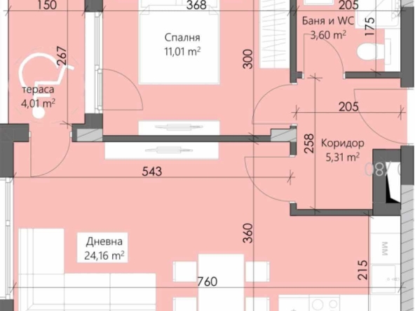 Двустаен апартамент в Пловдив, Кършияка - 66 кв.м за 1209 €/кв.м - Снимка #1