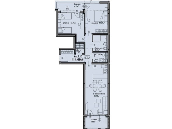 Тристаен апартамент в София, Люлин 5 - 114 кв.м за 857 €/кв.м - Снимка #1