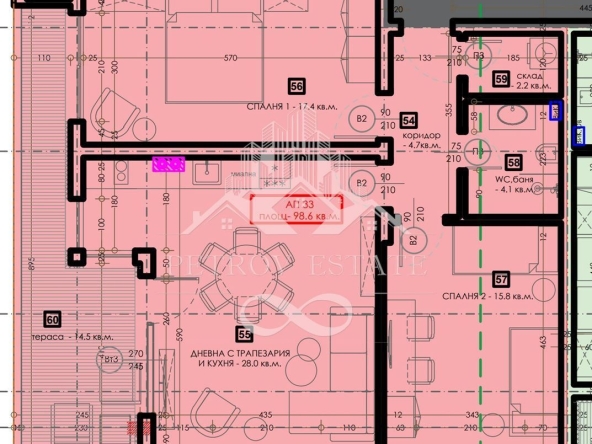 Тристаен апартамент в Велинград - 116 кв.м за 1103 €/кв.м - Снимка #1