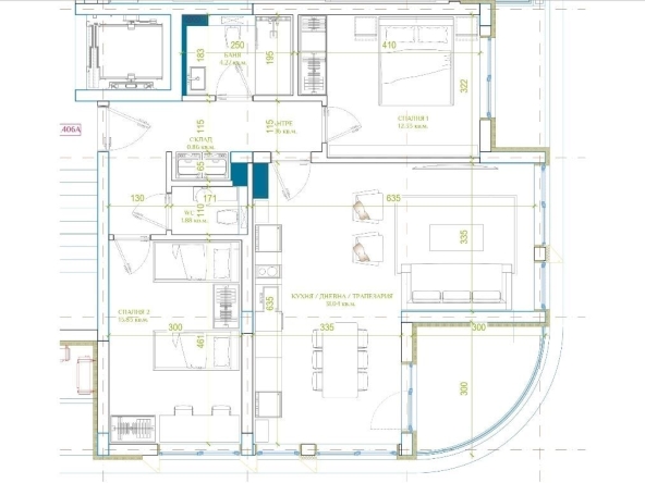 Тристаен апартамент в Бургас, Изгрев - 107 кв.м за 887 €/кв.м - Снимка #1