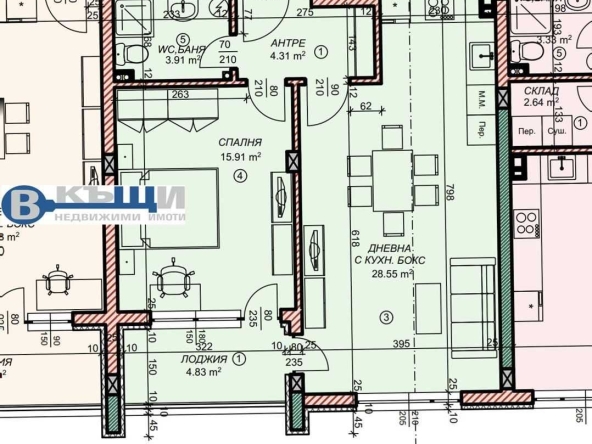 Двустаен апартамент в Велико Търново, Картала - 77 кв.м за 1520 €/кв.м - Снимка #1