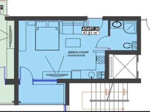 Едностаен апартамент в Бургас, Братя Миладинови - 47 кв.м за 1990 €/кв.м - Снимка #1