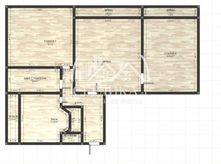 Тристаен апартамент в София, Илинден - 89 кв.м за 2206 €/кв.м - Снимка #1