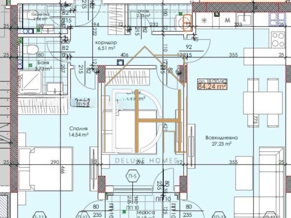 Тристаен апартамент в Пловдив, Тракия - 100 кв.м за 1290 €/кв.м - Снимка #1