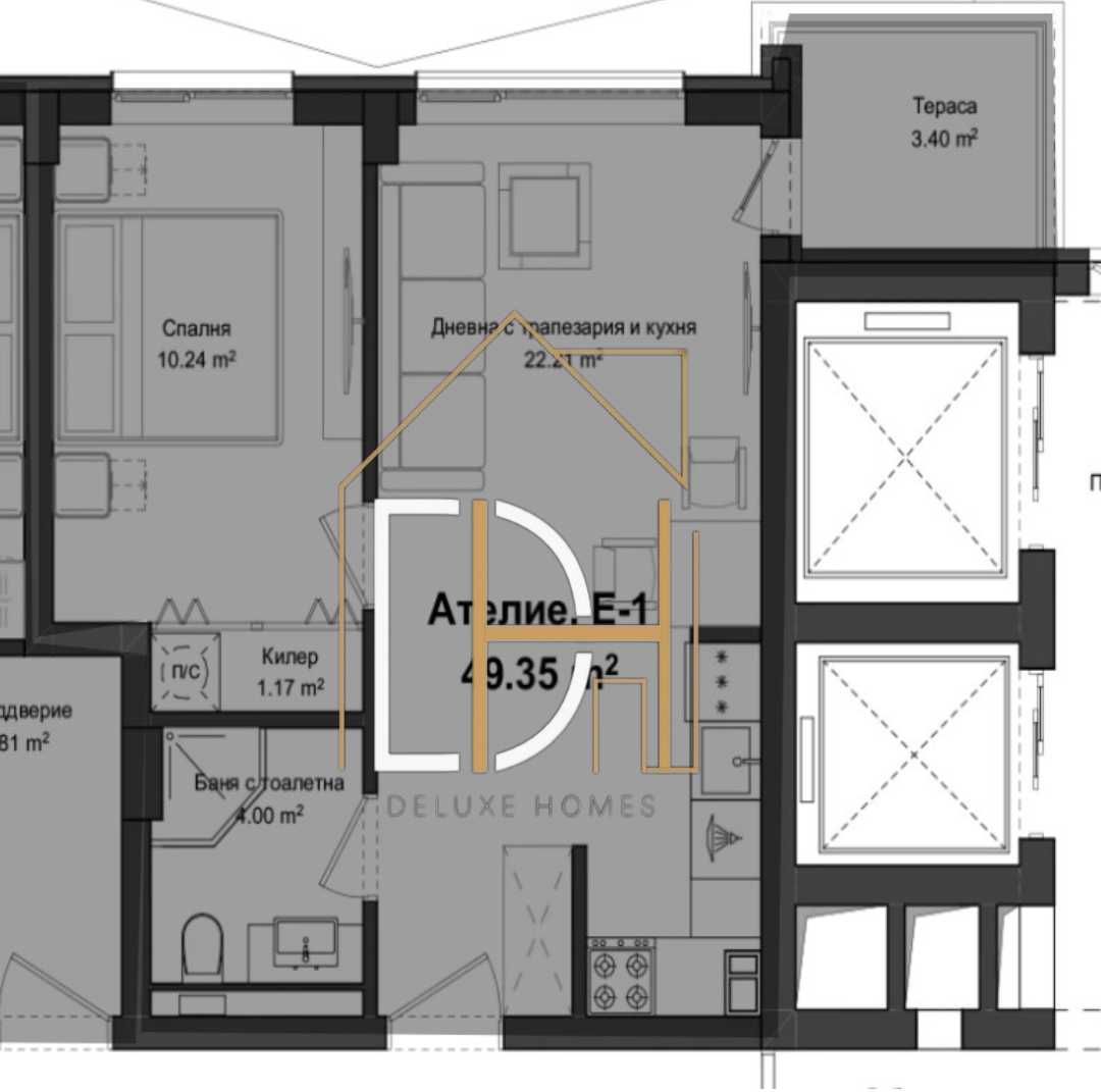 Двустаен апартамент в Пловдив, Гагарин - 56 кв.м за 947 €/кв.м - Снимка #1