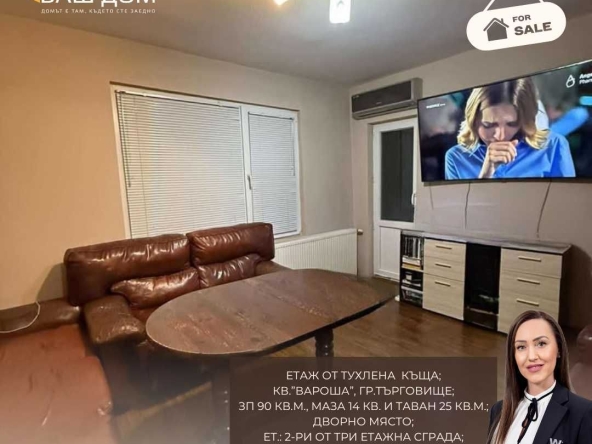 Етаж от къща в Търговище, Център - 90 кв.м за 737 €/кв.м - Снимка #1