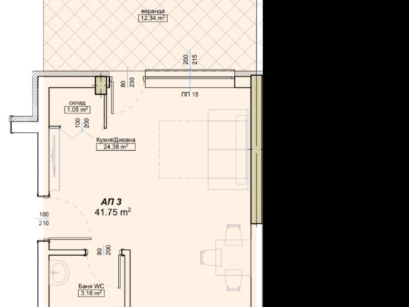 Едностаен апартамент в Царево - 46 кв.м за 774 €/кв.м - Снимка #1