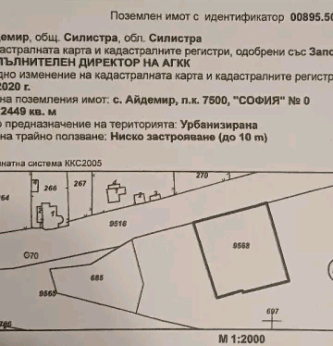 Парцел в Силистра, Митница - 2450 кв.м за 14 €/кв.м - Снимка #1