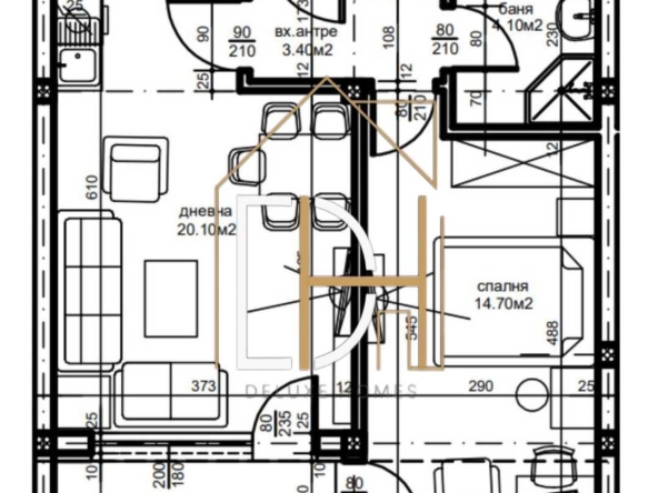 Двустаен апартамент в Пловдив, Южен - 64 кв.м за 1125 €/кв.м - Снимка #1