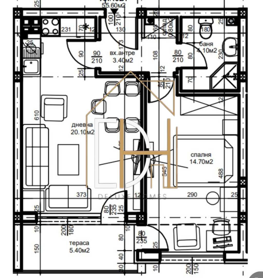 Двустаен апартамент в Пловдив, Южен - 64 кв.м за 1125 €/кв.м - Снимка #1