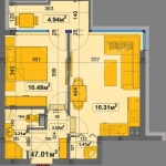 Двустаен апартамент в с. Чайка, Област Варна - 57 кв.м за 2148 €/кв.м - Снимка #1