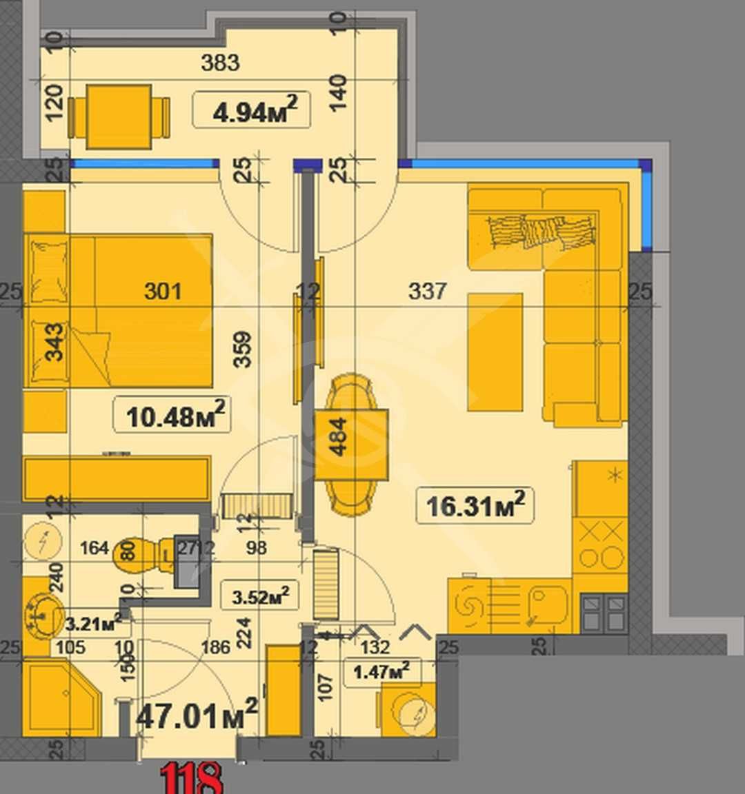 Двустаен апартамент в с. Чайка, Област Варна - 57 кв.м за 2148 €/кв.м - Снимка #1
