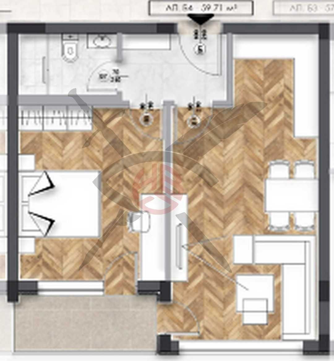 Двустаен апартамент в София, Люлин 6 - 69 кв.м за 1379 €/кв.м - Снимка #1