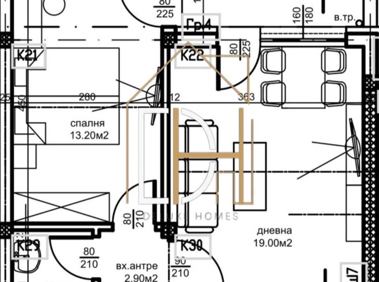 Двустаен апартамент в Пловдив, Остромила - 56 кв.м за 1375 €/кв.м - Снимка #1