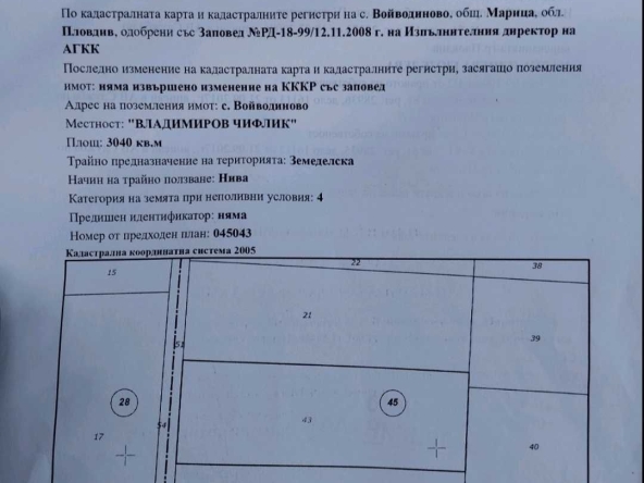 Парцел в Пловдив, Въстанически - 1500 кв.м за 51 €/кв.м - Снимка #1