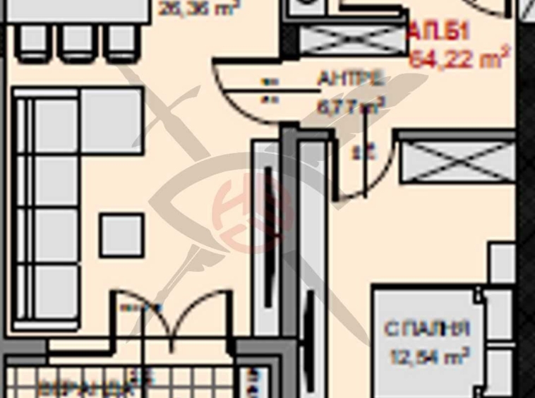Двустаен апартамент в София, Горна баня - 75 кв.м за 1966 €/кв.м - Снимка #1