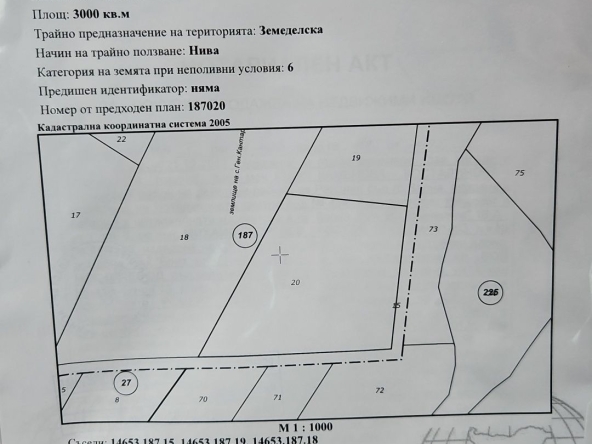 Земеделски имот в Варна, Възраждане 1 -  кв.м за 1360 €/дка - Снимка #1