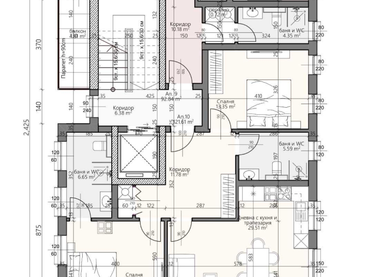 Тристаен апартамент в Пловдив, Христо Смирненски - 108 кв.м за 1000 €/кв.м - Снимка #1