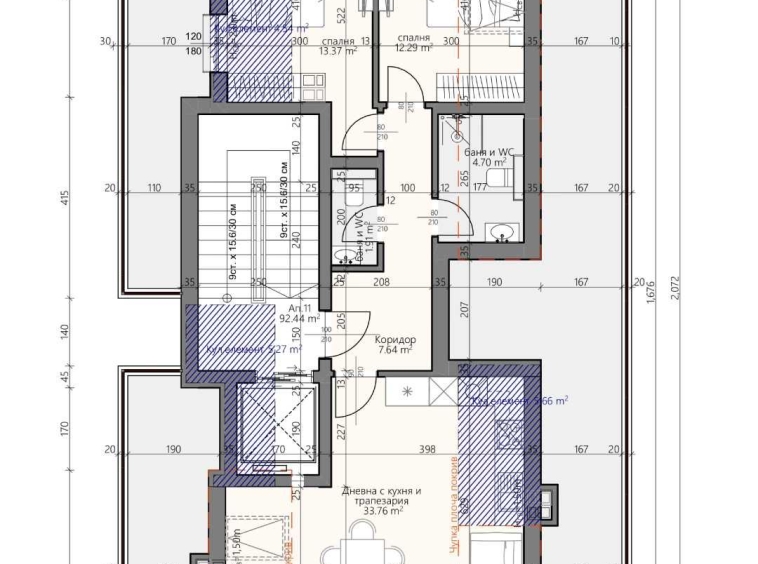 Тристаен апартамент в Пловдив, Христо Смирненски - 212 кв.м за 510 €/кв.м - Снимка #1