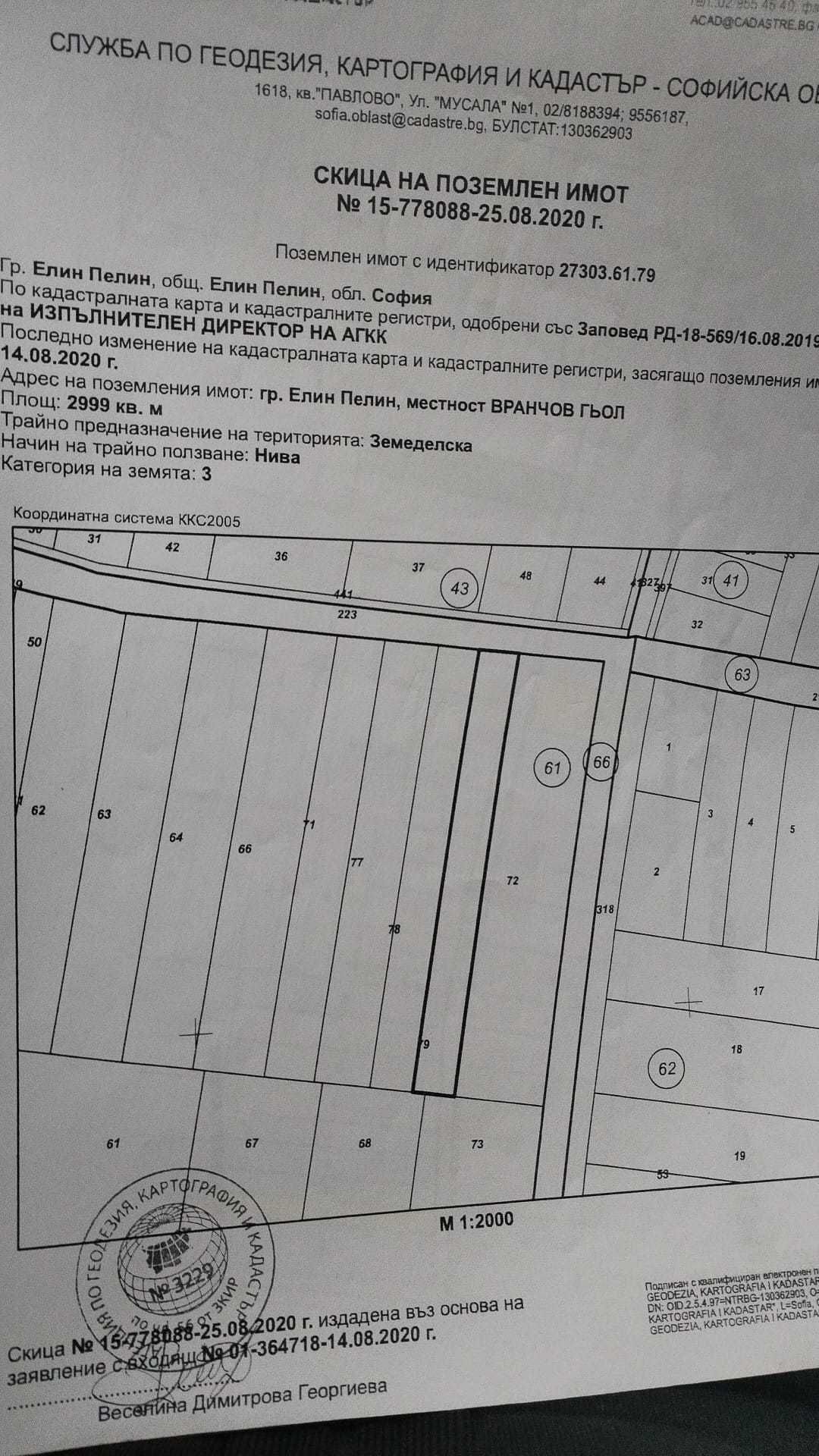 Земеделски имот в Елин Пелин -  кв.м за 5608 €/дка - Снимка #1