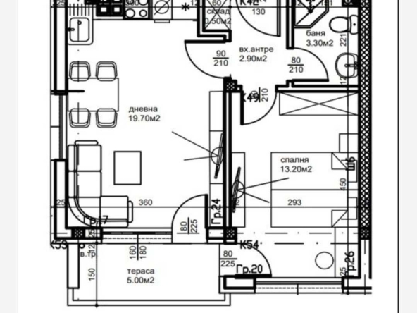 Двустаен апартамент в Пловдив, Въстанически - 60 кв.м за 680 €/кв.м - Снимка #1