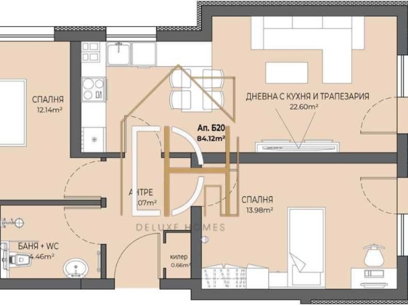 Тристаен апартамент в Пловдив, Остромила - 95 кв.м за 1000 €/кв.м - Снимка #1