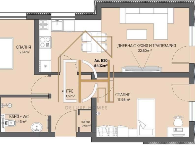 Тристаен апартамент в Пловдив, Остромила - 95 кв.м за 1000 €/кв.м - Снимка #1