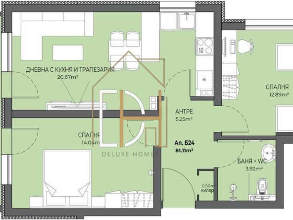 Тристаен апартамент в Пловдив, Остромила - 91 кв.м за 1154 €/кв.м - Снимка #1