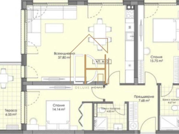 Тристаен апартамент в Пловдив, Остромила - 122 кв.м за 1100 €/кв.м - Снимка #1