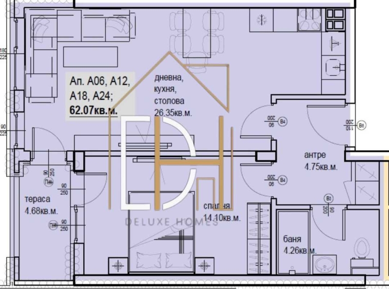 Двустаен апартамент в Пловдив, Кършияка - 70 кв.м за 1250 €/кв.м - Снимка #1