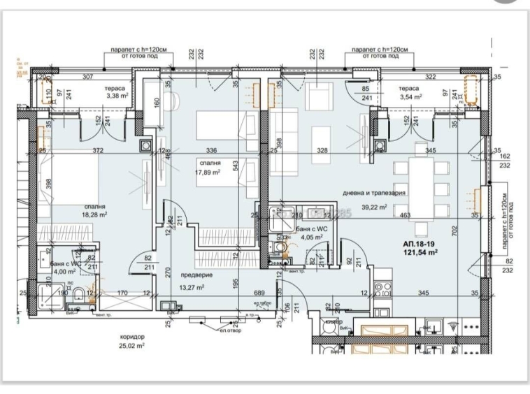 Тристаен апартамент в Пловдив, Тракия - 140 кв.м за 707 €/кв.м - Снимка #1